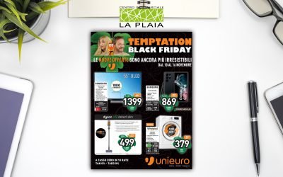 Volantino Unieuro TEMPTATION BLACK FRIDAY valido dal 10 al 16 Novembre 2022