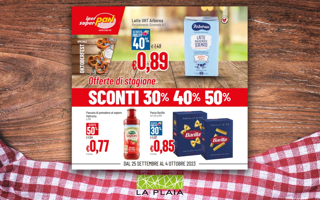 SCONTI 30% 40% 50% – La promozione sarà valida fino al 4 Ottobre 2023