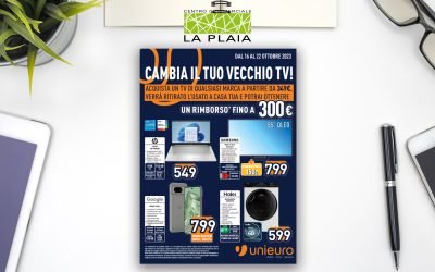 Volantino Unieuro CAMBIA IL TUO VECCHIO TV valido fino al 22 Ottobre 2023