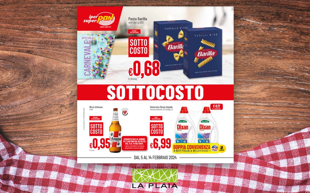 SOTTOCOSTO – La promozione sarà valida fino al 14 Febbraio 2024