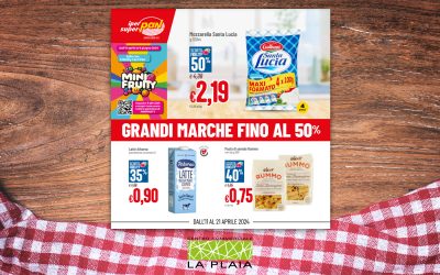 GRANDI MARCHE FINO AL 50% – La promozione sarà valida fino al 21 Aprile 2024