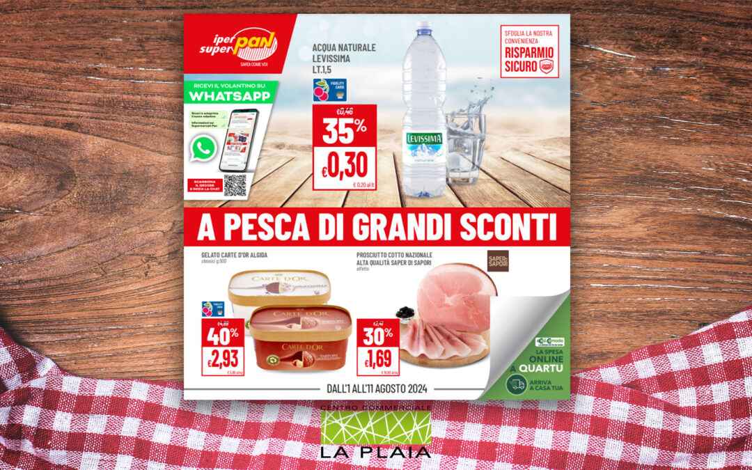 A PESCA DI GRANDI SCONTI – La promozione sarà valida fino al 11 Agosto 2024