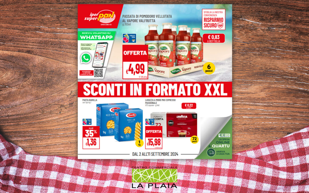 SCONTI IN FORMATO XXL – La promozione sarà valida fino all’11 Settembre 2024